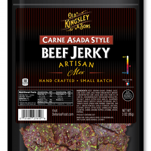 Old Kingsley & Sons <br/> Beef Jerky <br/> Carne Asada Style (3 oz bag)