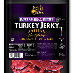 Old Kingsley & Sons <br/> Turkey Jerky <br/> Korean BBQ Recipe (3 oz bag)