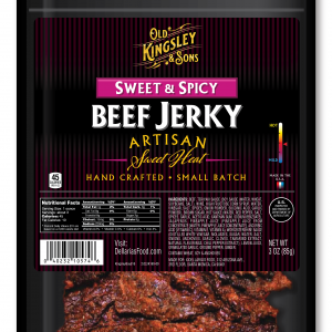 Old Kingsley & Sons <br/> Beef Jerky <br/> Sweet & Spicy (3 oz bag)