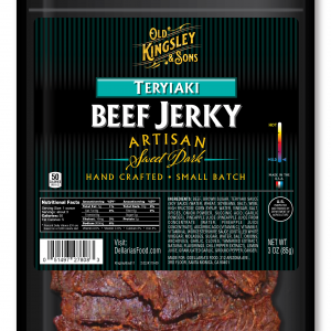 Old Kingsley & Sons <br/> Beef Jerky <br/> Teriyaki (3 oz bag)