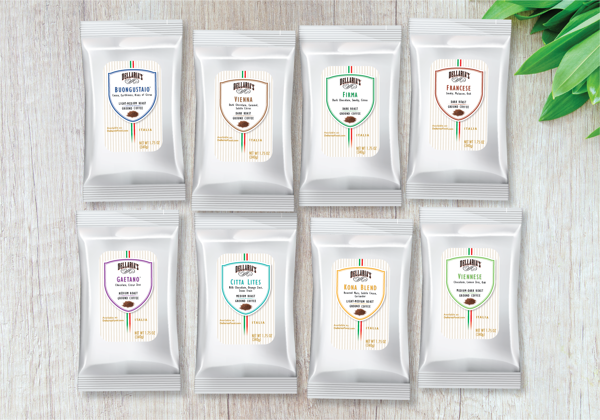 1.75 Coffee Pouch Lineup 4x2 1 Image at Dellaria's Gourmet Food