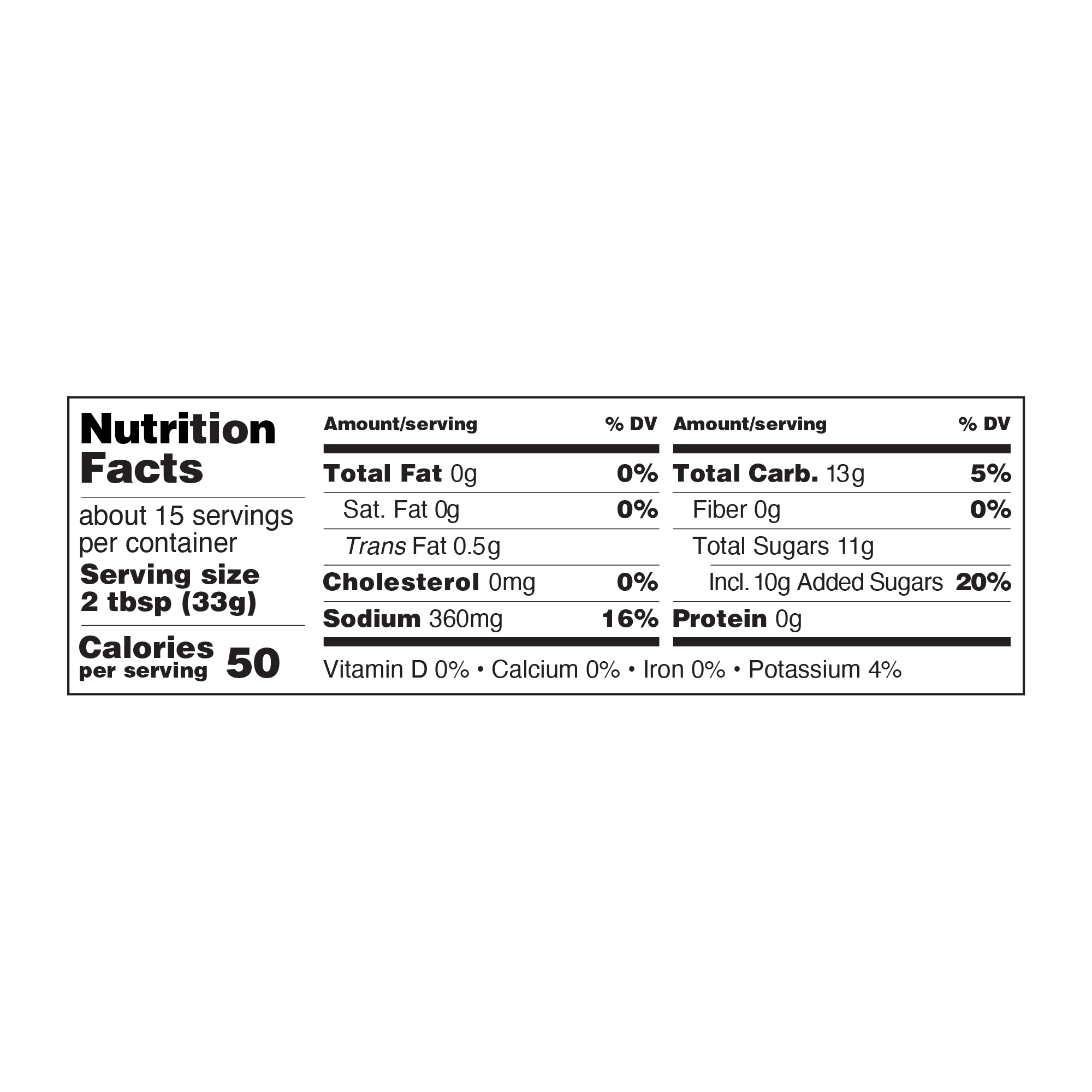 Nutritional Chart OK BBQ Orig Nutritional Chart OK MP Orig Image at Dellaria's Gourmet Food