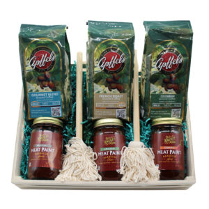 Gift Basket #6 <br/> Old Kingsley & Sons Barbecue Sauces & <br/> Apffels® Fine Coffees <br/> (8 Piece Set)